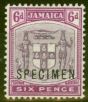 Collectible Postage Stamp from Jamaica 1911 6d Dull & Brt Purple Specimen SG44s Fine & Fresh Lightly Mtd Mint