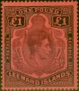 Collectible Postage Stamp Leeward Islands 1942 £1 Purple & Black-Carmine SG114a V.F VLMM