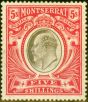 Collectible Postage Stamp from Montserrat 1907 5s Black & Red SG33 Fine Lightly Mtd Mint