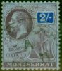 Rare Postage Stamp Montserrat 1916 2s Purple & Blue-Blue SG57 Fine Used