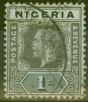Collectible Postage Stamp from Nigeria 1917 1s Pale Olive Back SG8d V.F.U