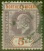 Valuable Postage Stamp from Northen Nigeria 1907 5d Dull Purple & Chestnut SG24a Chalk Paper Fine Used