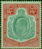 Old Postage Stamp Nyasaland 1908 10s Green & Red-Green SG80 Fine LMM