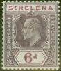 Valuable Postage Stamp from St Helena 1908 6d Dull & Dp Purple SG67 Fine Mtd Mint