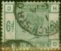 Old Postage Stamp GB 1883 6d Dull Green SG194 Fine Used