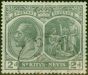 Rare Postage Stamp St Kitts & Nevis 1920 2d Slate-Grey SG27 Fine Used