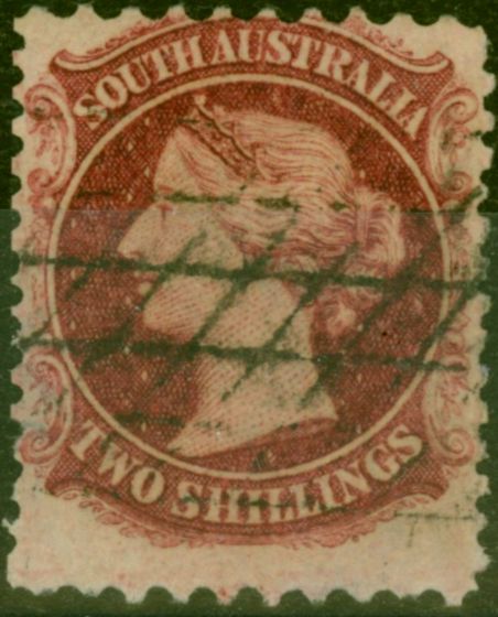Old Postage Stamp from S.Australia 1872 2s Carmine SG110 Fine Used (4)