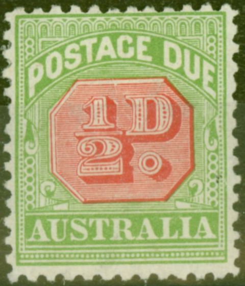 Collectible Postage Stamp from Australia 1914 1/2d Rosine & Brt Apple-Green SGD77 Fine Mtd Mint