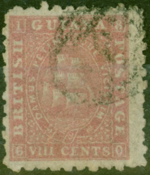 Valuable Postage Stamp from British Guiana 1871 8c Pink SG95 P.10 Fine Used
