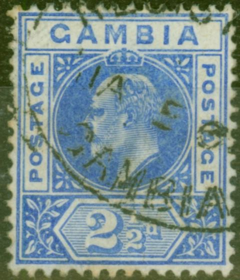 Valuable Postage Stamp from Gambia 1902 2 1/2d Ultramarine SG48 Fine Used