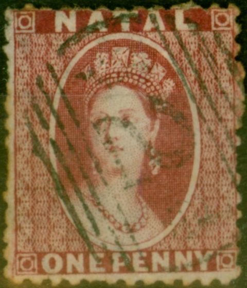 Valuable Postage Stamp Natal 1863 1d Rose SG21x Wmk Reversed Fine Used