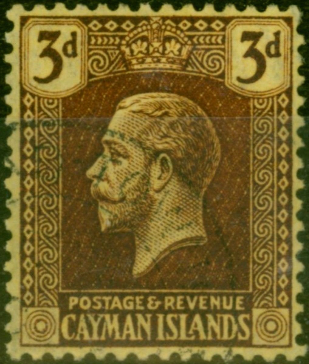 CAYMAN ISLANDS GV SG45c Cat £10. 3d purple/orange-buff LH MINT 