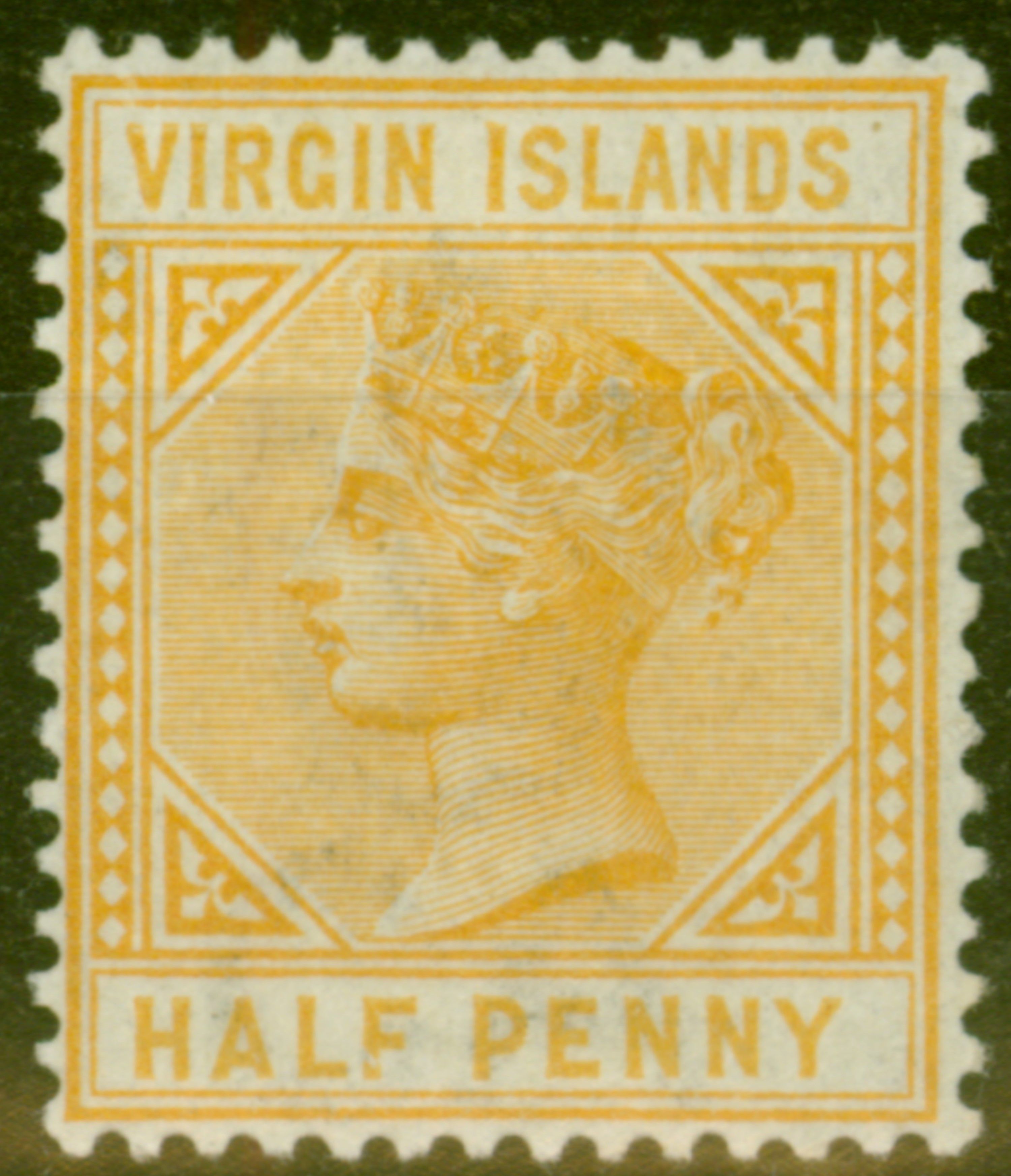 Vierges Îles 1883 1/2d Yellow-Buff SG26 Fin & Frais Légèrement MTD Mint 