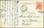Rare Postage Stamp from Hong Kong 1908  Postcard to England Shanghai B.P.O Fine & Attractive