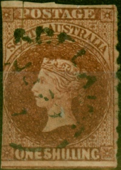 Valuable Postage Stamp South Australia 1863 1s Chestnut SG41 Good Used