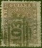 Valuable Postage Stamp from British Guiana 1863 12c Brownish Lilac SG55 Good Used Ex-Fred Small