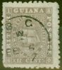 Old Postage Stamp from British Guiana 1865 12c Grey-Lilac SG65a P.10 Fine Used Ex-Frederick Small
