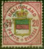 Valuable Postage Stamp Heligoland 1876 20pf Rose Green & Yellow SG15 Fine Used