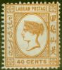 Rare Postage Stamp from Labuan 1893 40c Brown-Buff SG47a Fine Mtd Mint (8)