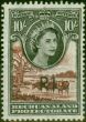 Valuable Postage Stamp Bechuanaland 1961 1R on 10s Black & Red-Brown SG167b V.F MNH