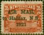 Rare Postage Stamp Newfoundland 1921 35c Red SG148a 'No Stop After 1921' Good MM