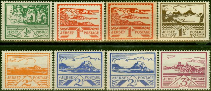 Collectible Postage Stamp Jersey 1943-44 Set of 8 SG3-8 Fine VLMM