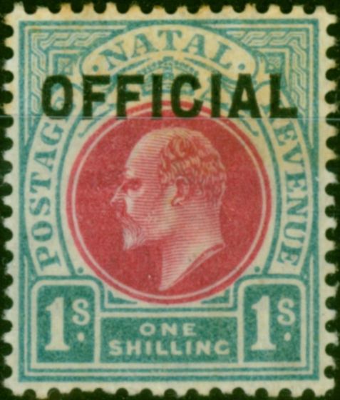 Valuable Postage Stamp Natal 1904 1s Carmine & Pale Blue SG06 Good MM