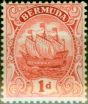 Valuable Postage Stamp Bermuda 1916 1d Rose-Red SG46a Fine MNH (4)