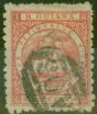 Old Postage Stamp from British Guiana 1867 48c Red SG105 Perf 15 Fine Used