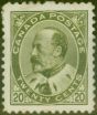 Old Postage Stamp from Canada 1903 20c Dp Olive-Green SG186 Fine Mtd Mint