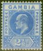 Valuable Postage Stamp from Gambia 1902 2 1/2d Ultramarine SG48 Fine Mtd Mint