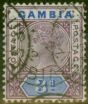 Collectible Postage Stamp from Gambia 1902 3d Deep Purple & Ultramarine SG41b Fine Used