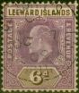 Old Postage Stamp Leeward Islands 1908 6d Dull Purple & Brown SG34 V.F.U