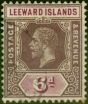 Rare Postage Stamp Leeward Islands 1913 6d Dull & Bright Purple SG53 Fine Used