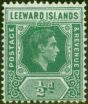 Collectible Postage Stamp Leeward Islands 1938 1/2d Emerald SG96a 'Isl.and' Flaw Fine LMM