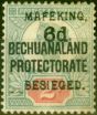Old Postage Stamp from Mafeking 1900 6d on 2d Green SG8 Good Mtd Mint CV £3000