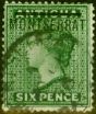 Collectible Postage Stamp Montserrat 1876 6d Green SG2 Fine Used