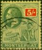 Rare Postage Stamp Montserrat 1916 5s Green & Red-Yellow SG59 Fine Used