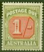 Old Postage Stamp from Australia 1947 1s Carmine & Green SGD128 (E) V.F Very Lightly Mtd Mint
