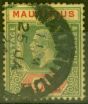 Collectible Postage Stamp from Mauritius 1922 5R on Pale Yellow SG203b Die II Good Used