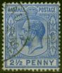 Collectible Postage Stamp from Bahamas 1912 2 1/2d Dp Dull Blue SG84a V.F.U