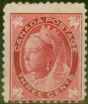 Old Postage Stamp from Canada 1898 3c Carmine SG144 Ave Mtd Mint