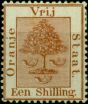 Rare Postage Stamp O.F.S 1897 1s Brown SG87 Fine MM