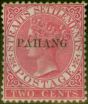 Valuable Postage Stamp Pahang 1899 2c Bright Rose SG4a Fine MM