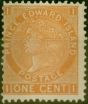 Valuable Postage Stamp Prince Edward Island 1872 1c Brown-Orange SG44 Fine MNH (4)