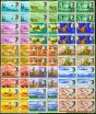 Old Postage Stamp from Solomon Is 1968 set of 15 SG166-180 in Superb MNH Blocks of 4