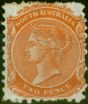 Old Postage Stamp South Australia 1870 2d Orange-Red SG160 Good MM
