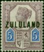 Collectible Postage Stamp Zululand 1893 5d Dull Purple & Blue SG7 V.F MNH