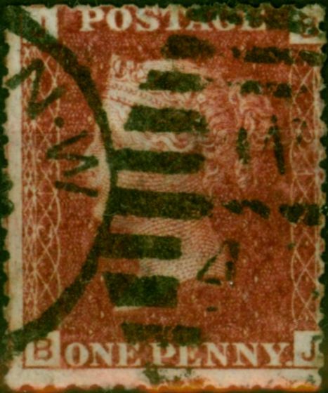 Collectible Postage Stamp GB 1864 1d Rose-Red SG43-44 Pl.213 B-J Fine Used