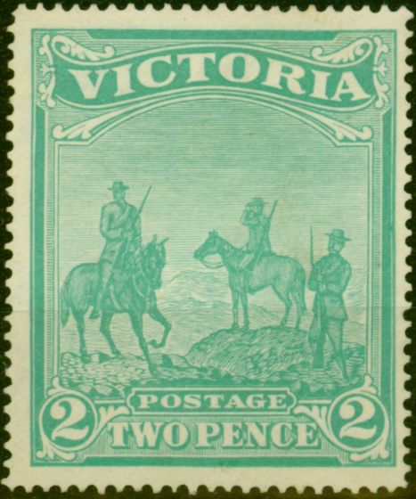Old Postage Stamp from Victoria 1900 2d  Emerald Green SG375 V.F & Fresh Lightly Mtd Mint